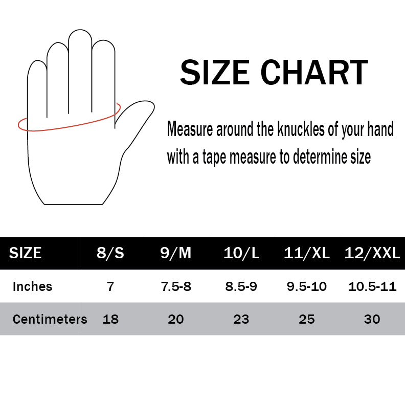 Condor Outdoor gloves size chart for tactical, sports, activity