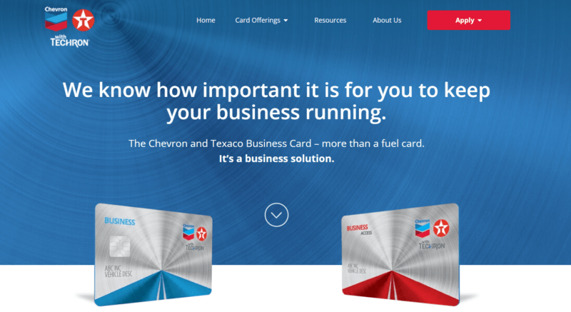 Chevron and Texaco Business Card