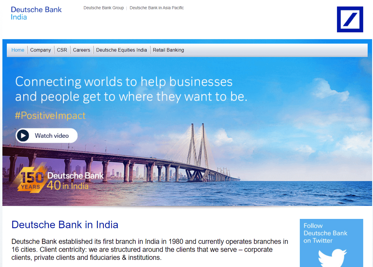 Deutsche Bank in India