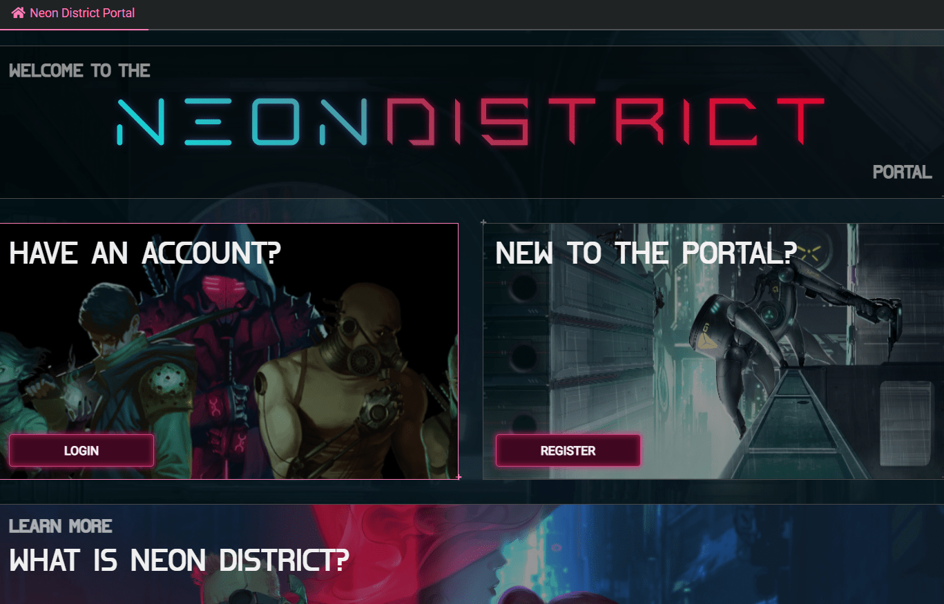 Neon District Website