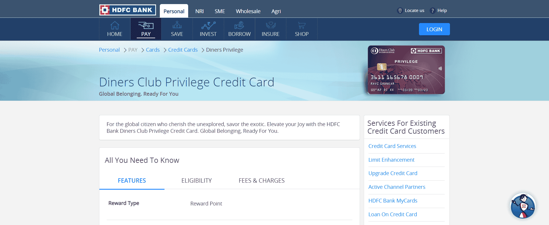HDFC Bank Diners Club privilege Credit Card | Best Credit Card in India 2022