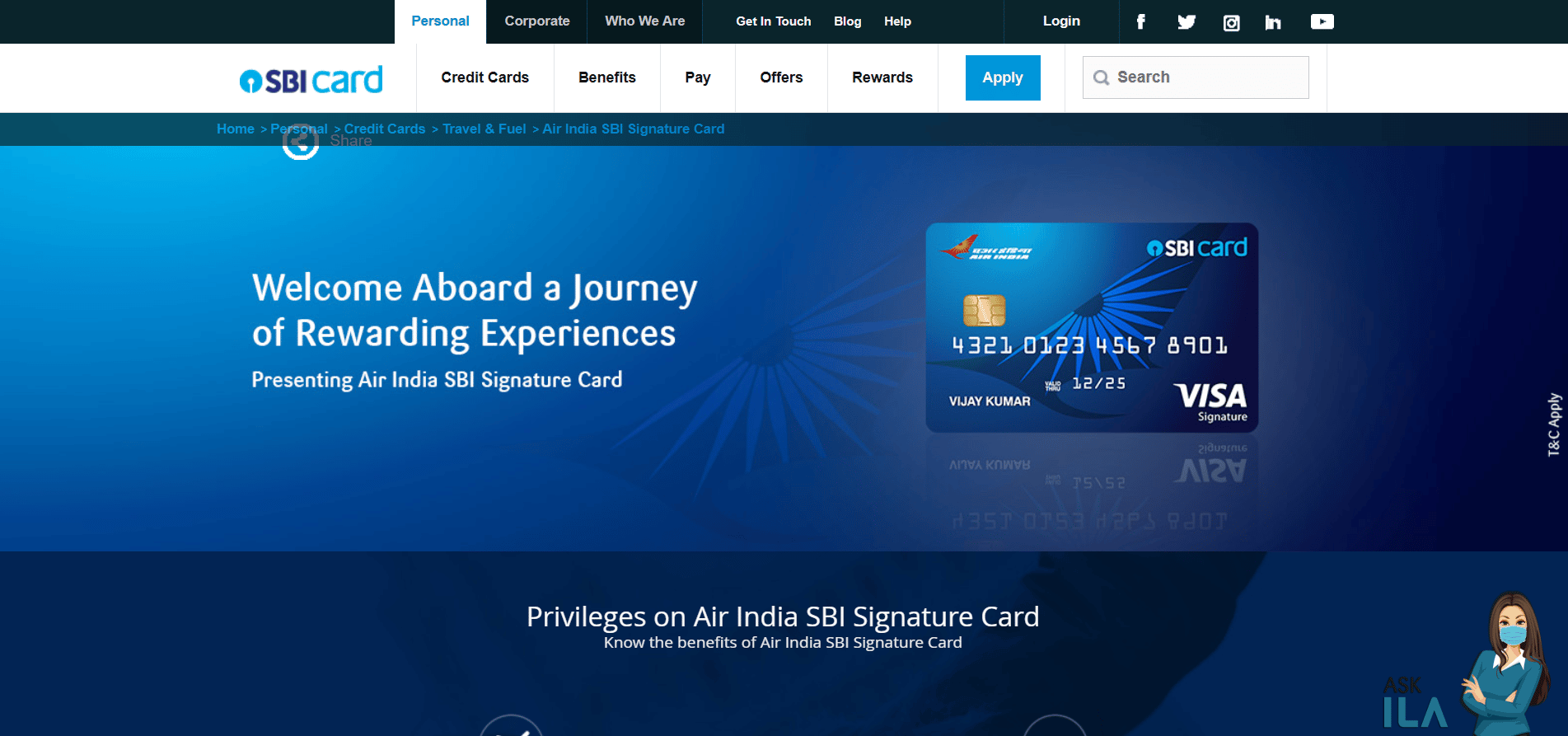 Air India SBI Signature Credit Card