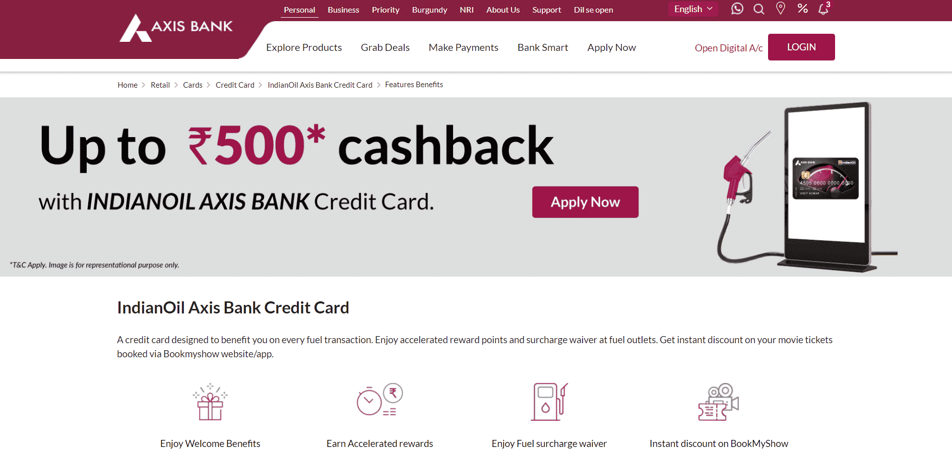Indian Oil Axis Bank Credit Card | Best Credit Card in India 2022
