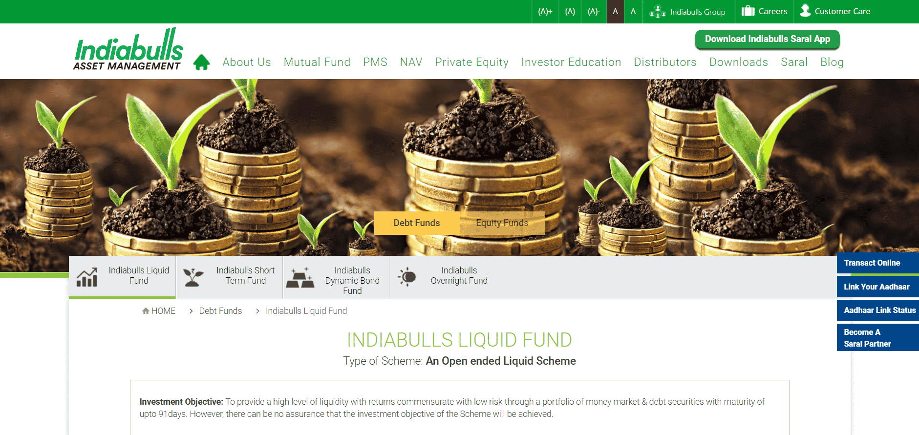 IndiaBulls Liquid Fund | List of Mutual Funds with Zero Exit Load