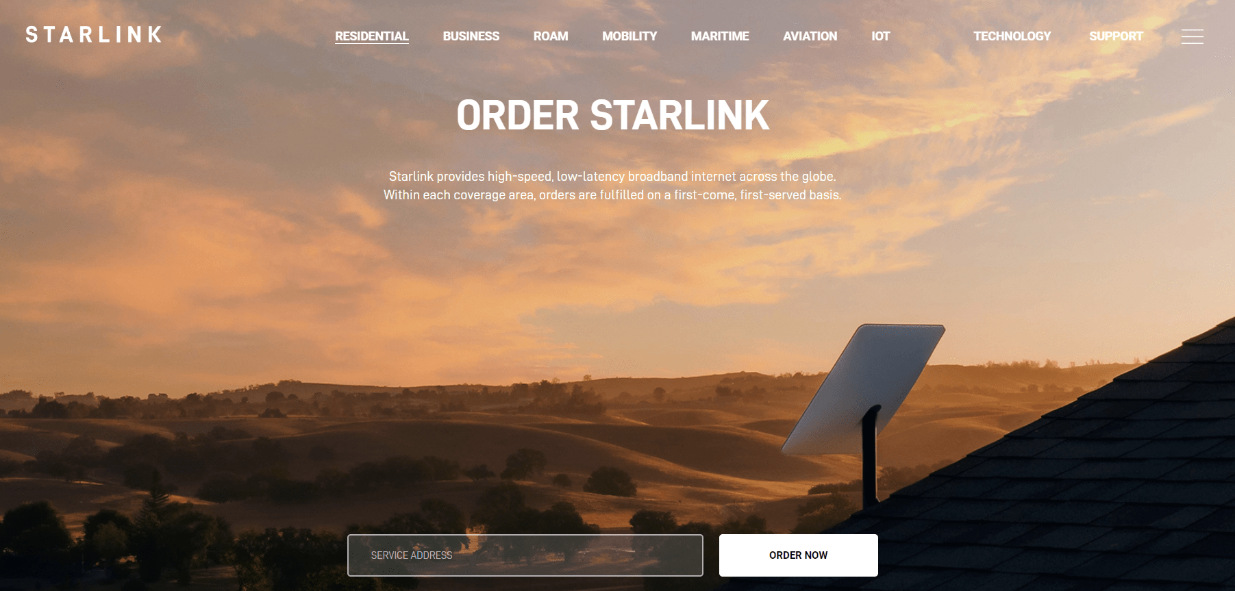 Starlink Website